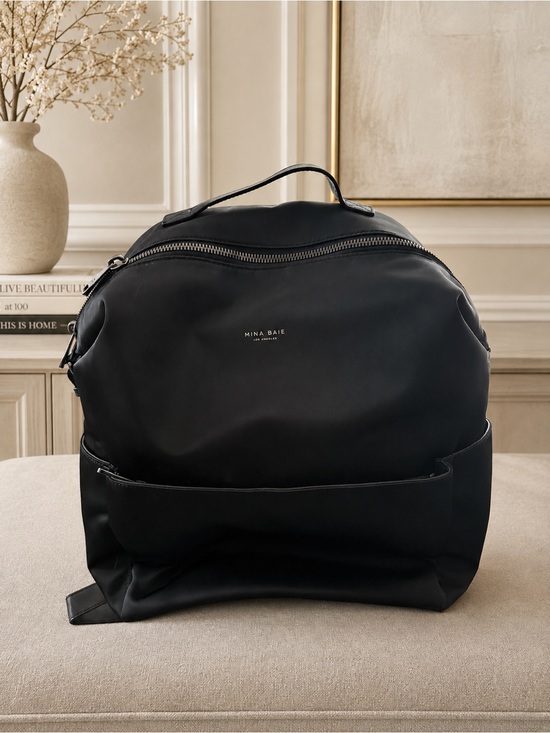 Mina Baie Handbags - Mina Baie Black diaper Bag nylon Backpack